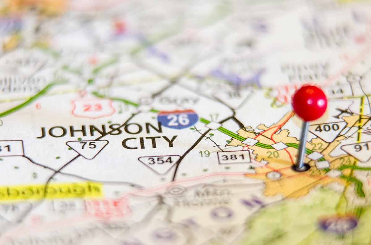 Johnson City In Tennessee On Map