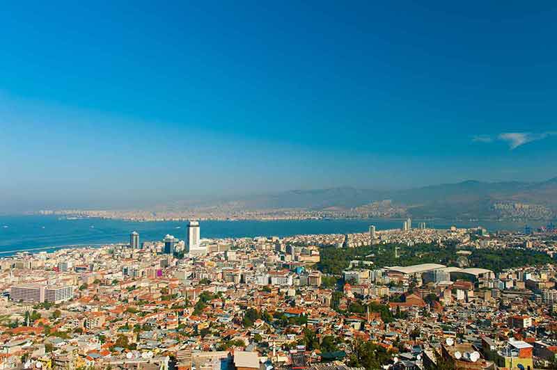 City of Izmir seen from the hill