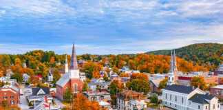 20 Vermont Cities And Towns That Look Incredible In Every Season aerial view of burlington in autumn
