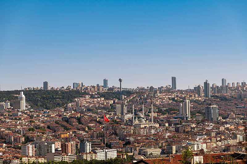 panoramic view of Ankara aerial