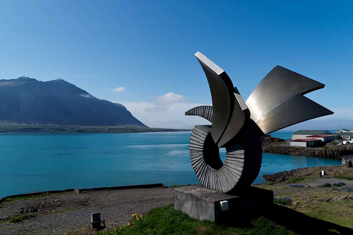 A Monument At The Icelandic City Of Borgarnes