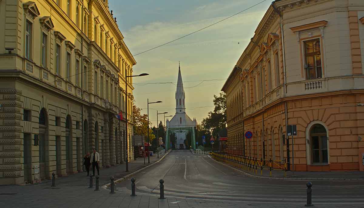 Street Leading To Catholic Church
