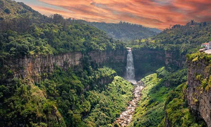 colombia tours waterfall