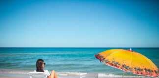 Young Beautiful Woman On The Beach Vacation Relax
