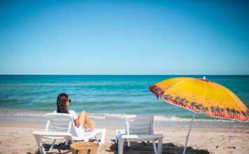 Young Beautiful Woman On The Beach Vacation Relax