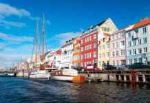 colourful waterfront buildings in Nyhavn In Copenhagen