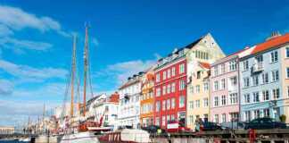 colourful waterfront buildings in Nyhavn In Copenhagen