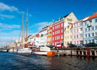 colourful waterfront buildings in Nyhavn In Copenhagen