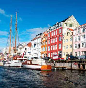colourful waterfront buildings in Nyhavn In Copenhagen