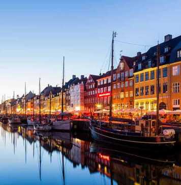 Nyhavn Harbor In Copenhagen, Denmark