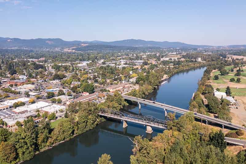 aerial view of corvallis