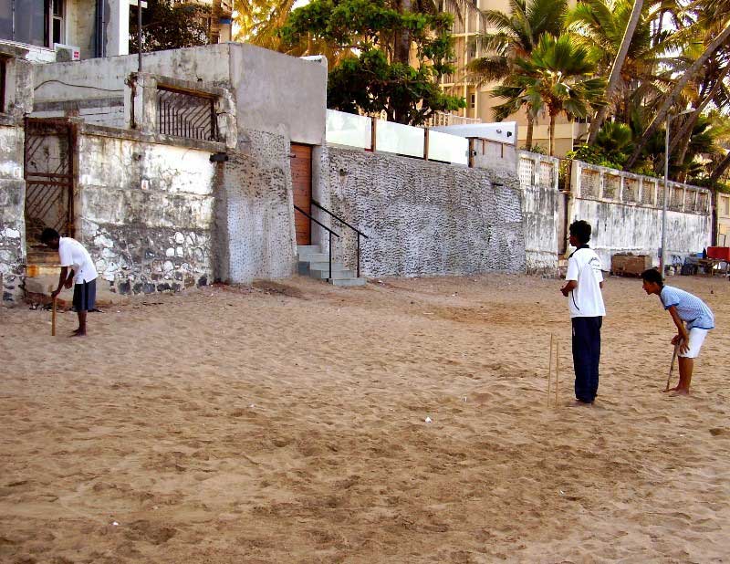 cricket players at Juhu