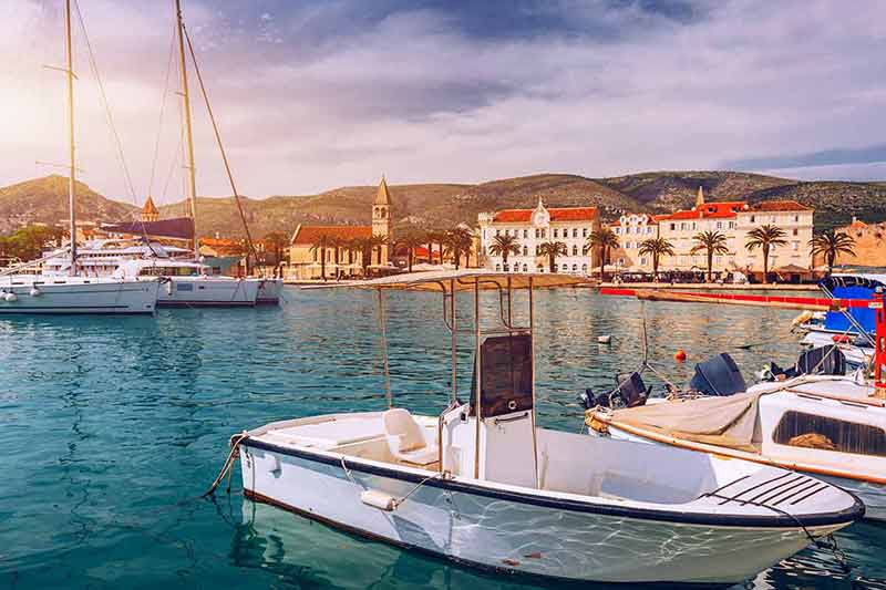 day sailing trips from dubrovnik boats on the waterfront