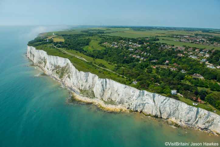 day trip from london The White Cliffs of Dover from the air