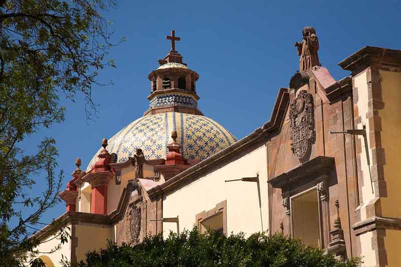 day trips from mexico city domie of the Santa Clara Church