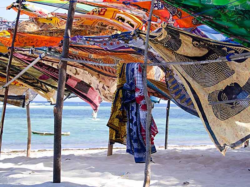 does kenya have beaches colourful beach towels drying in the wind