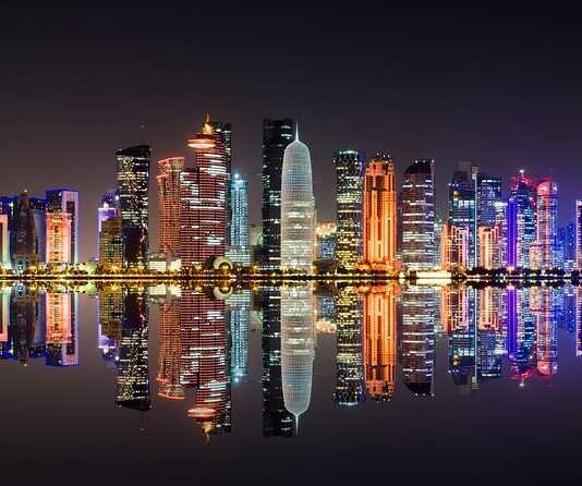 doha skyline at night