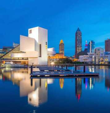 Downtown Cleveland Skyline From The Lakefront
