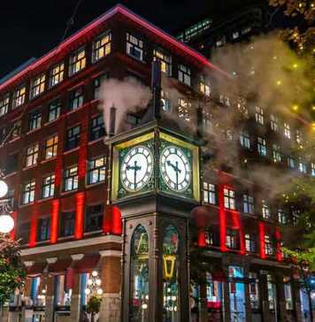 downtown vancouver at night