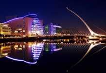 dublin skyline at night
