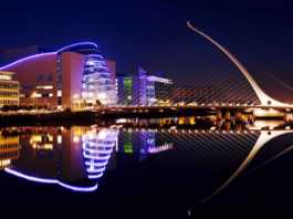 dublin skyline at night