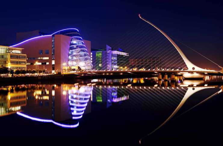 dublin skyline at night