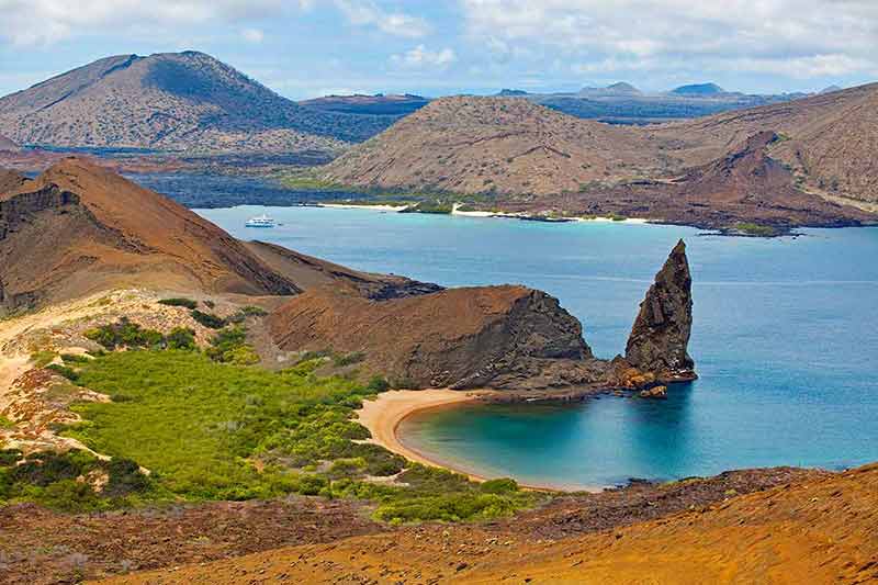 ecuador beaches images Bartolome Island Galapagos from above