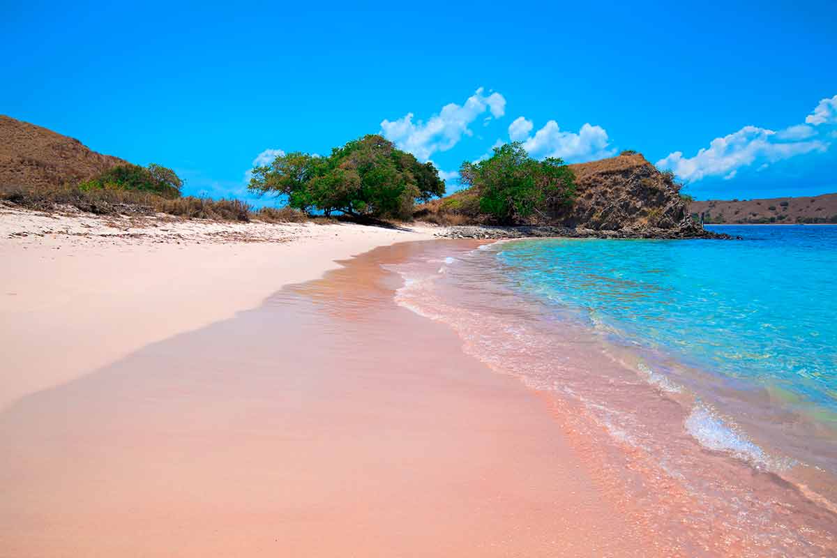 exotic beaches in asia Pink Beach