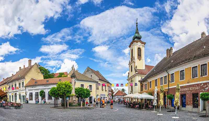 Main Square Of The Old Town Of Szentendre, Hungary