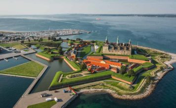 Aerial view of Kronborg Slot
