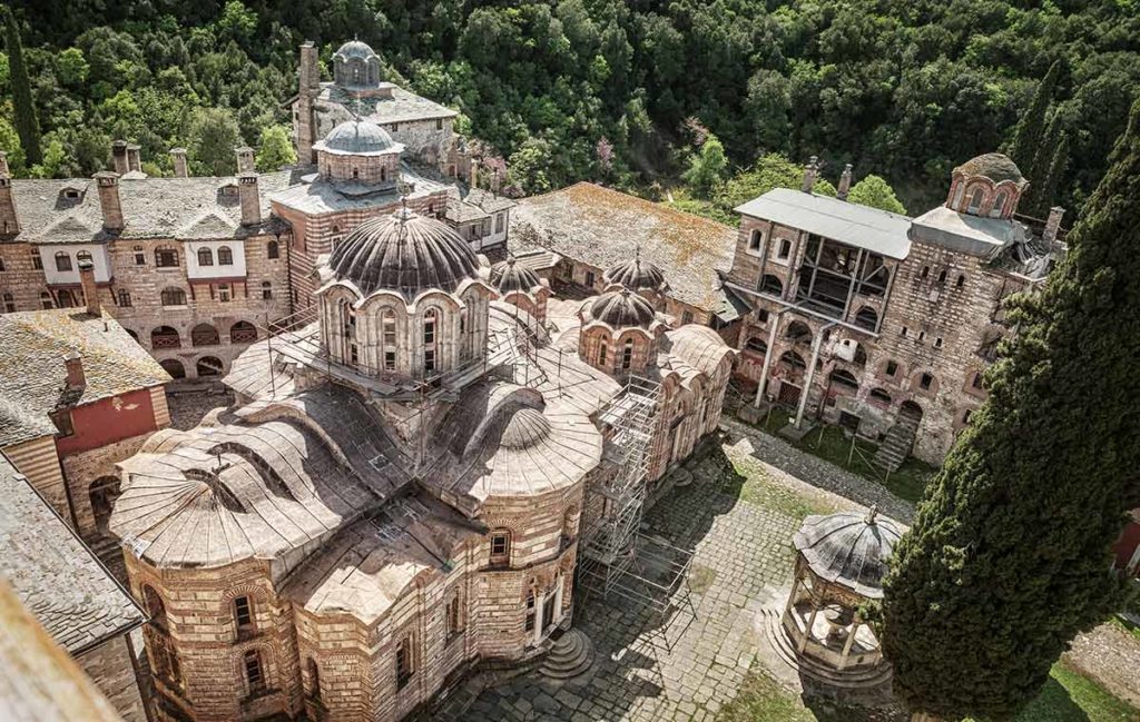famous greek landmarks hilander monastery