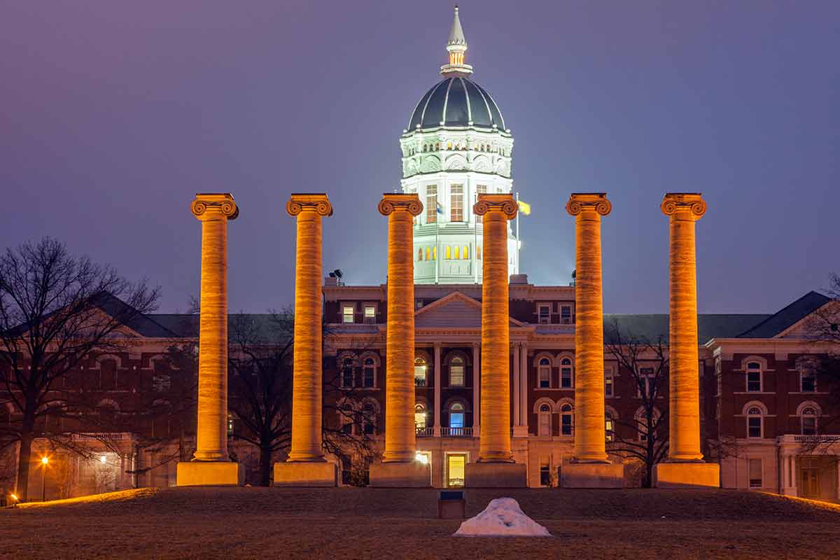 famous landmarks in Missouri University of Missouri in Columbia