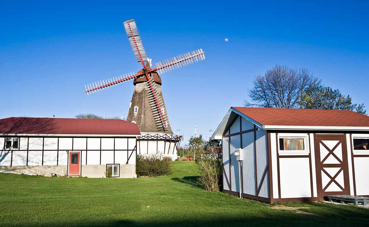 famous landmarks in iowa Danish Windmill in Elk Horn