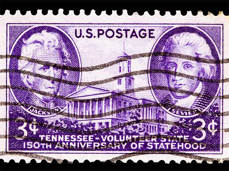 Tennessee 150th anniversary postage stamp.