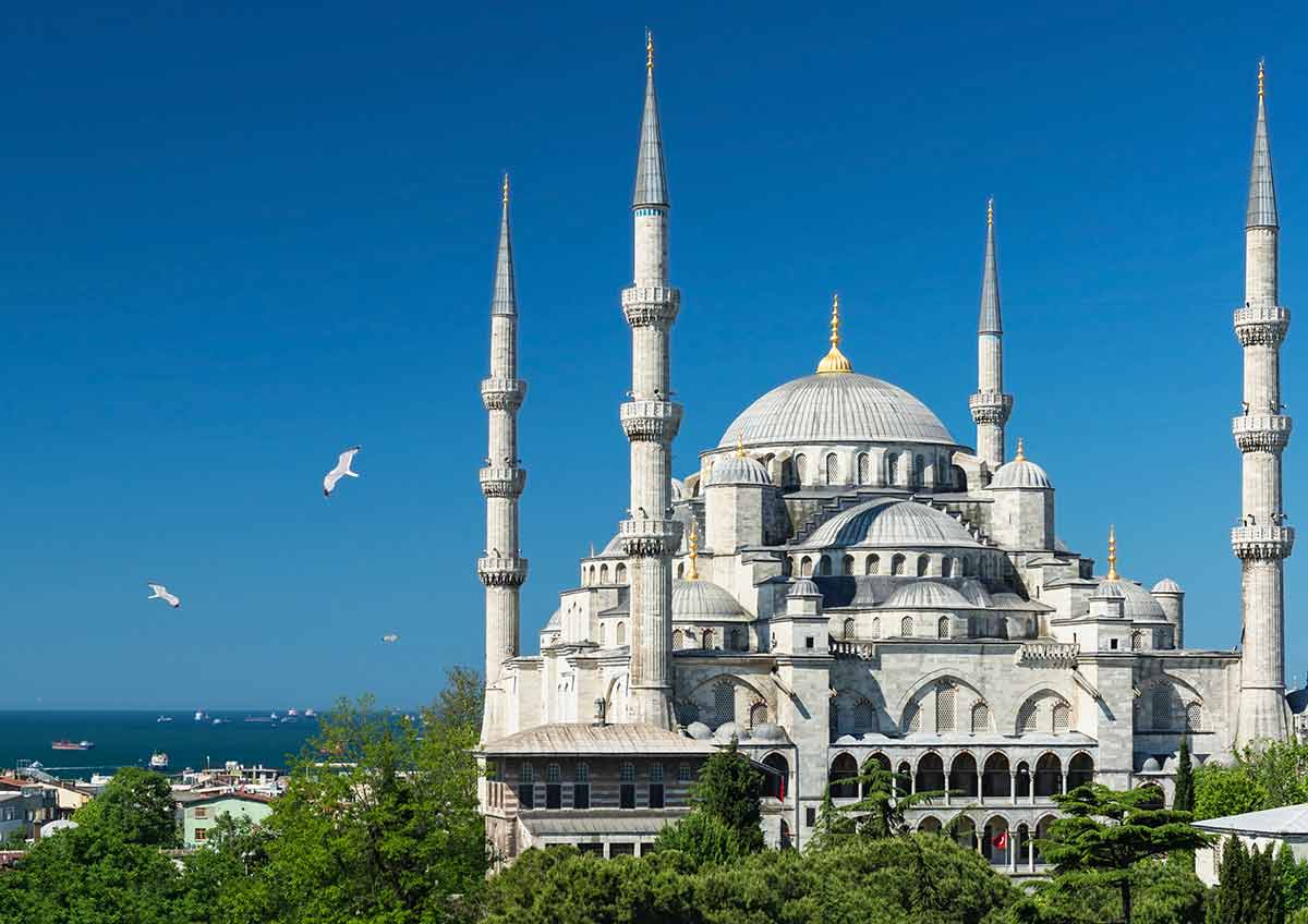 Blue Mosque in Istanbul is a famous landmarks in turkey
