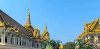 famous landmarks of cambodia Royal Palace exterior in Phnom Penh