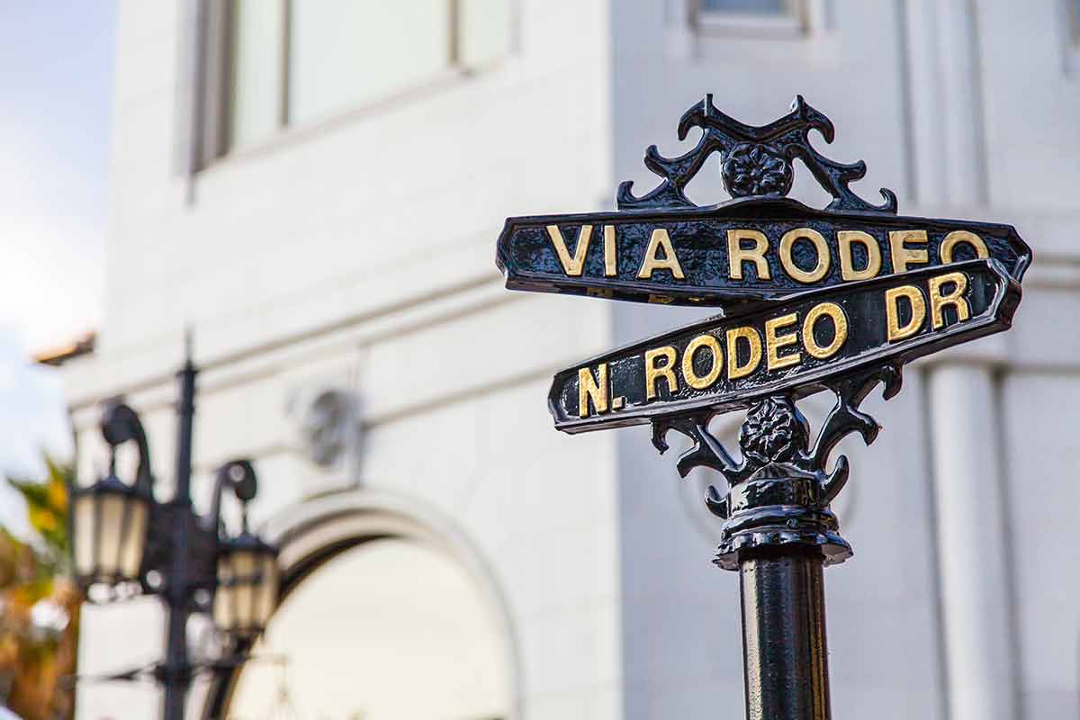 Rodeo Drive in LA is a famous los angeles landmarks