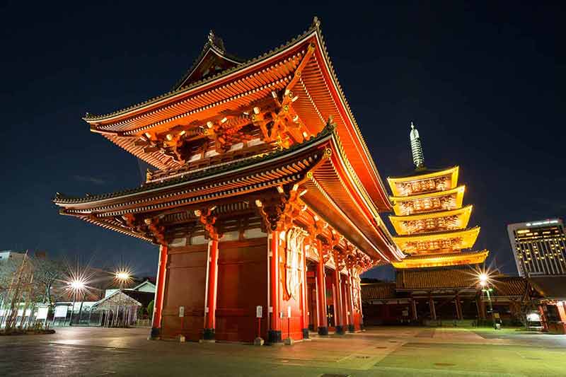 famous or historical landmarks in tokyo Senjoji temple Tokyo