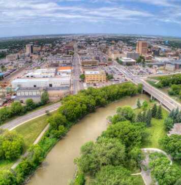 20 Things To Do In Fargo Beyond The Movie References fargo aerial view of city and river
