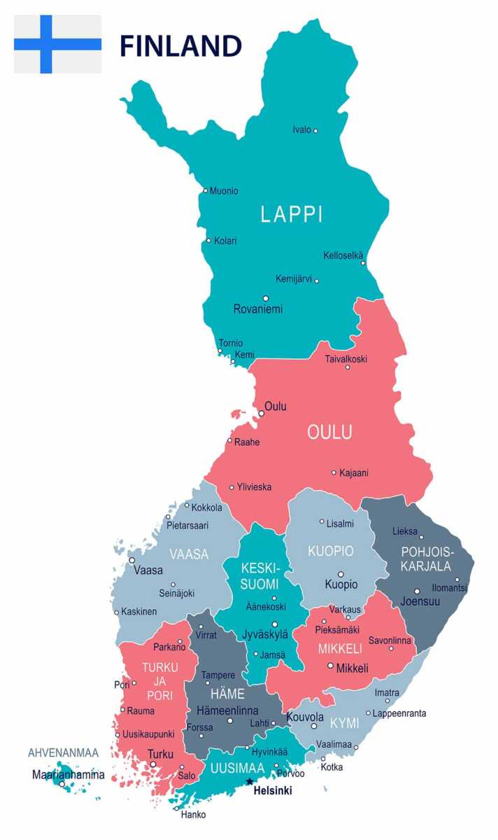 finland cities map