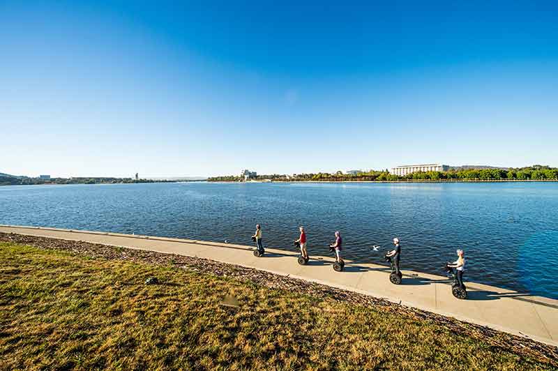 fun things to do in canberra lake burley griffin - segway