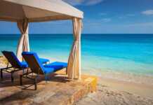Tropical Caribbean Beach With Turquoise Waters