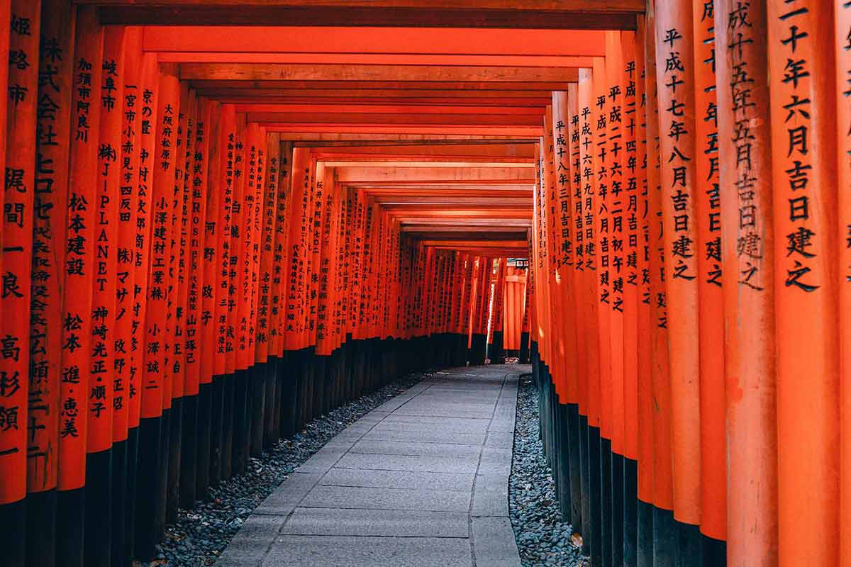 fushimi inari shrine kyoto is a highlight of 2 weeks in Japan