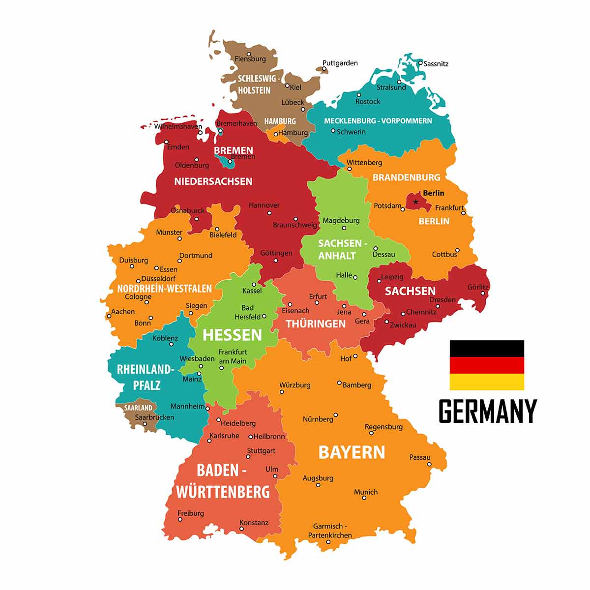 germany cities map