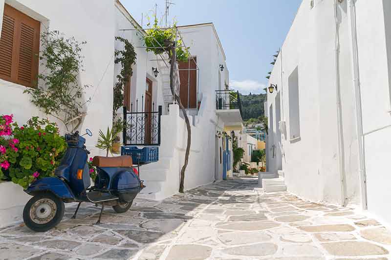 Typical Small Street In A Greece