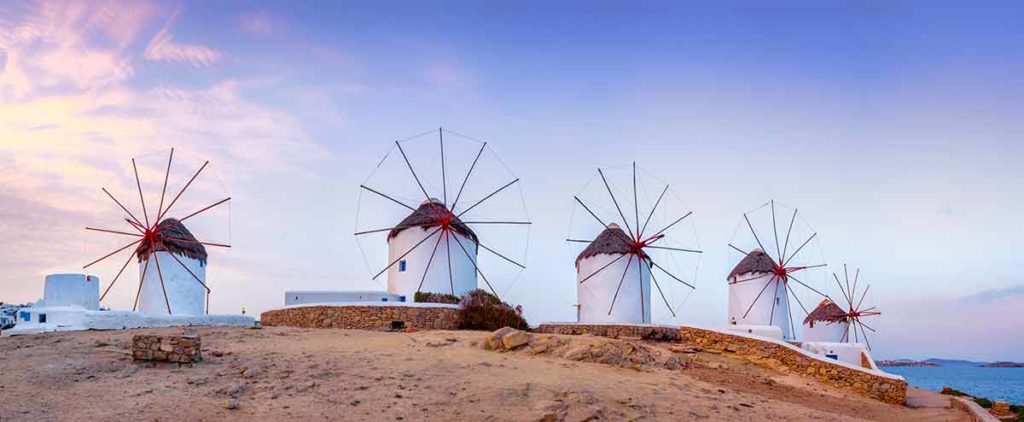 mykonos windmills are lovely greece landmarks