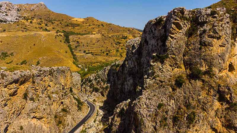 Samaria Gorge At Crete Island In Greece