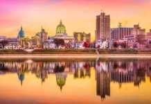 20 Things To Do In Harrisburg PA This Weekend harrisburg pa skyline reflections in water at dusk