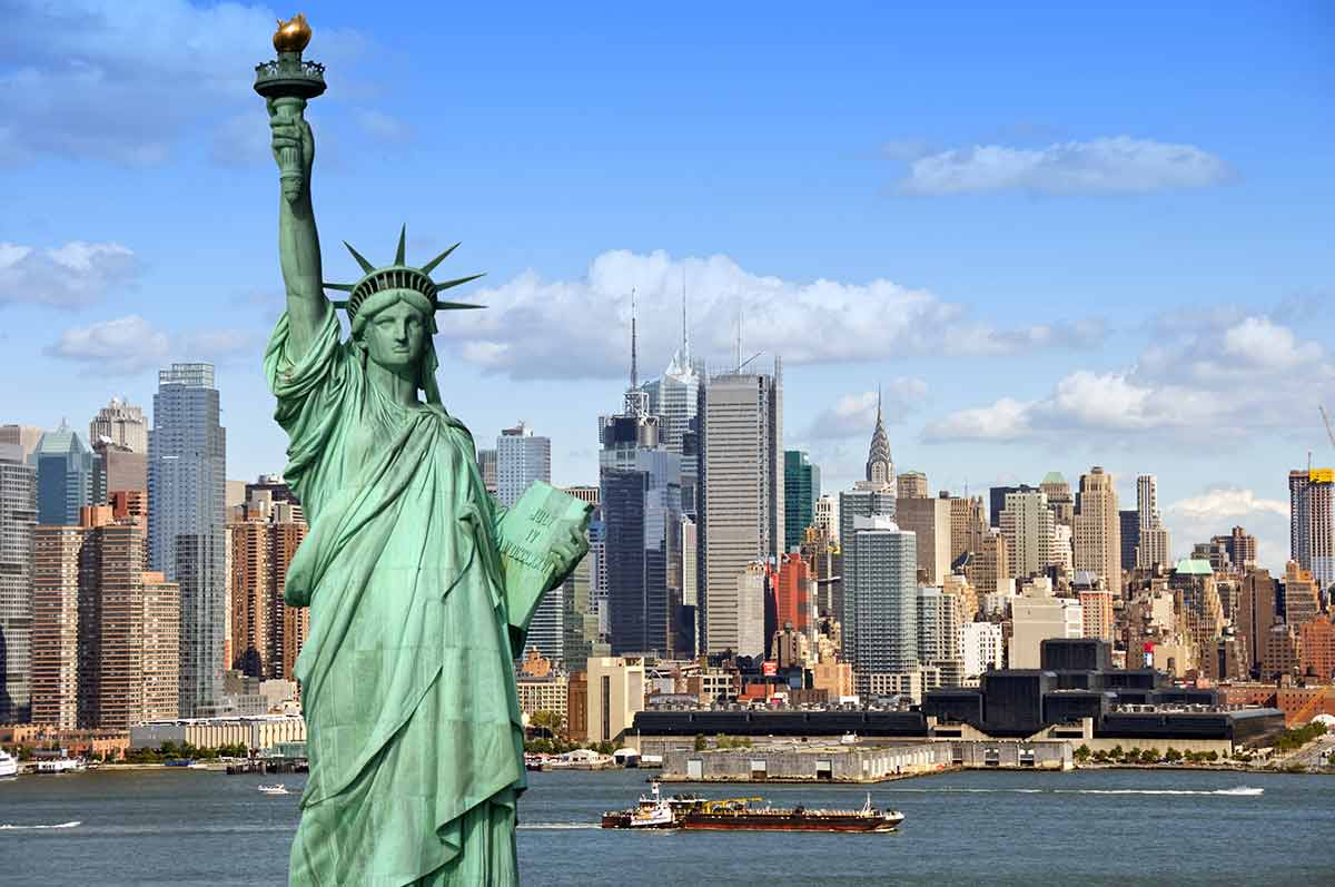 statue of liberty is one of the historic landmarks in new york