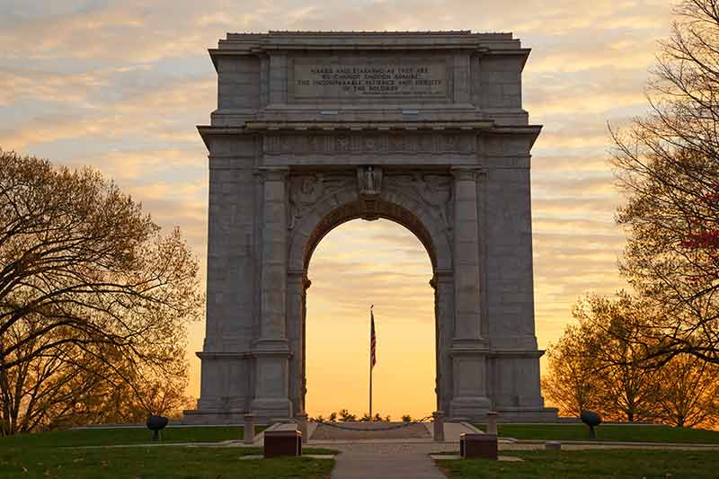 historic landmarks pennsylvania national memorial arch